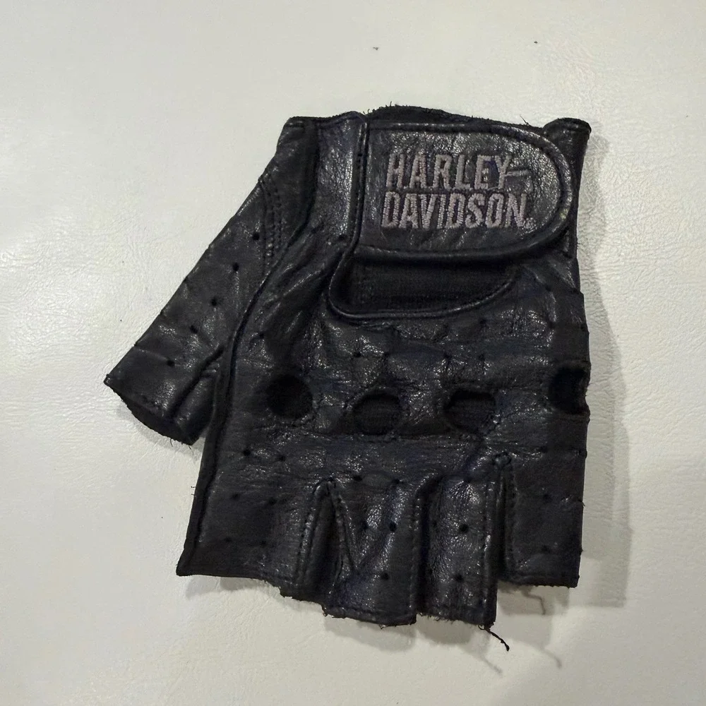 Harley-Davidson Women's Small Black Leather Fingerless Left Glove Replacement